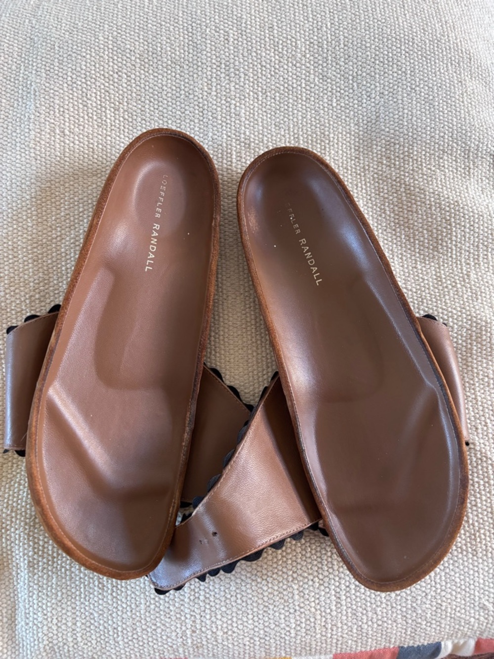 Loeffler Randall Iris Buckled Ric-Rac Slide Sandals - Cacao Brown Suede 9.5 - Picture 10 of 15